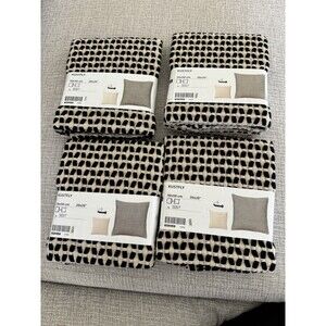 IKEA Kustfly Cushion Cover Beige/Black  20x20" New Modern Contemporary Qty-4